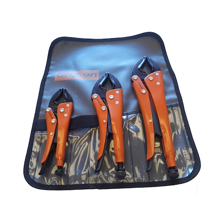 Grip-On 3 pc UNIVERSAL LOCKING PLIER SET GROSSET3
